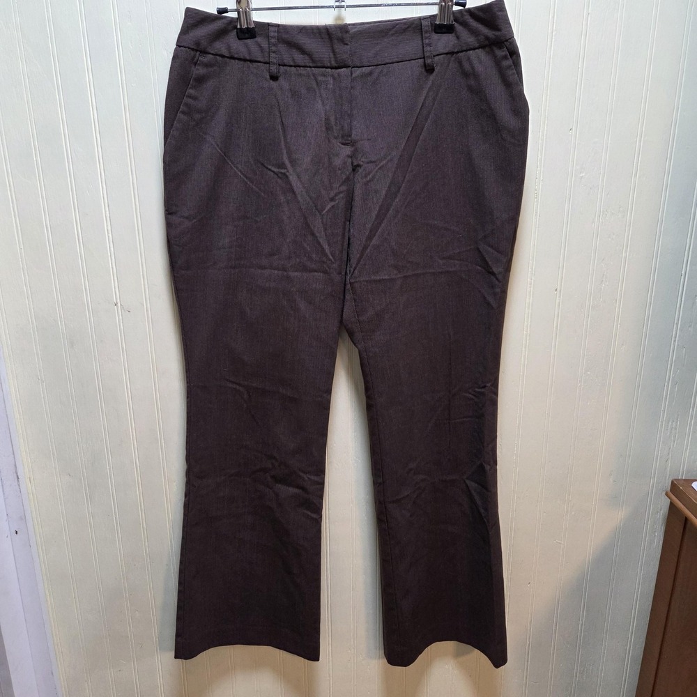 Apt. 9 Dress Pants Womens Petite 4 Brown Twill Stretch Workwear Office Career